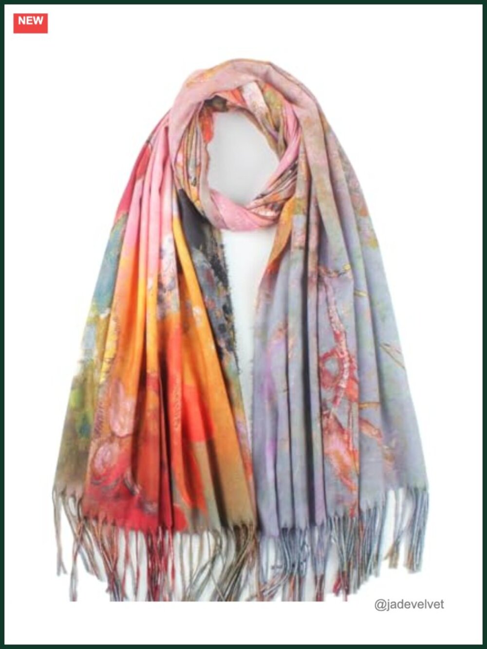 Soft Cashmere Feel Scarf Winter Warm Shawl Wrap Art Print